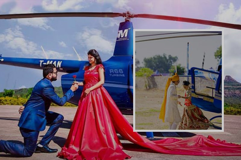 book wedding helicopter
